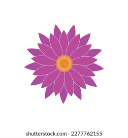 Nice Flower top view, vector artwork