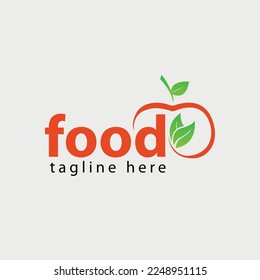 diseño de logotipo de buena comida aquí