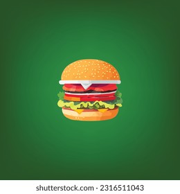 A nice and fresh Burger Vector, Burger illustration.