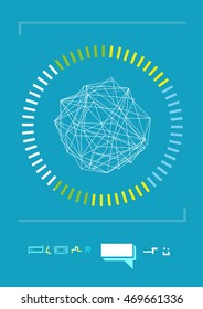Nice Futuristic Visualizer concept. Editable Clip art.