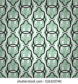 Nice geometrical seamless pattern background in extraterrestrial style. Equable mosaic repeatable backdrop. Colored, symmetric design for surface, curtain, wallpaper or other purpose. Modern texture.