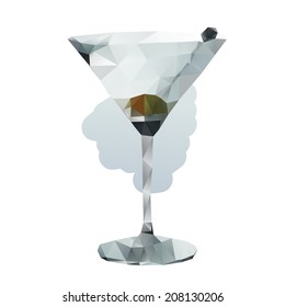 nice geometrical vector illustration, made of triangles and linear gradients
