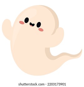 nice ghost illustration over white