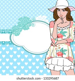 nice girl and background
