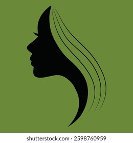 a nice girl icon design vector art