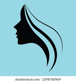 a nice girl icon design vector art