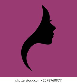 a nice girl icon design vector art