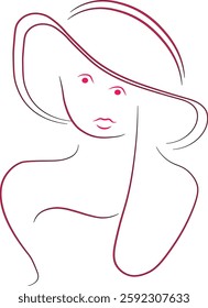 a nice girl icon vector design new style