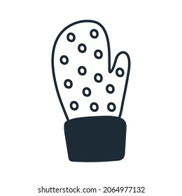 nice glove silhouette over white