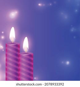 nice glowing advent church candles shiny background