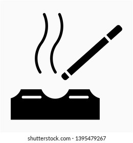 Nice Glyph Ashtray vector icon