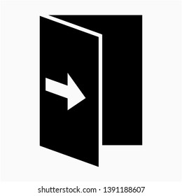 Nice Glyph exit vector icon