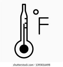 Nice Glyph Farenheit vector icon