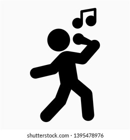 Nice Glyph Karaoke vector icon