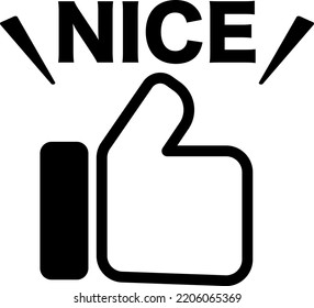 NICE and good sign illustration