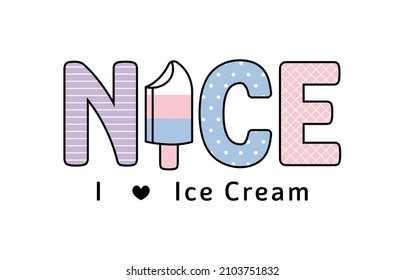 NICE graphic design ice cream