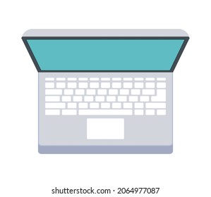 nice gray laptop over white
