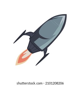 nice gray rocket over white