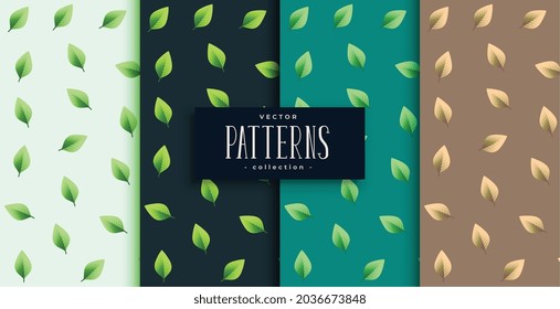 nice green small cute leaves pattern background