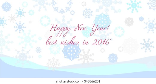 nice greeting card, snowfall. vector
