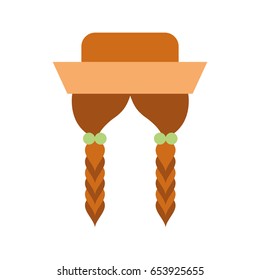 nice hair with hat in the head