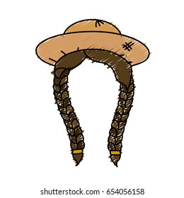 nice hair with hat in the head