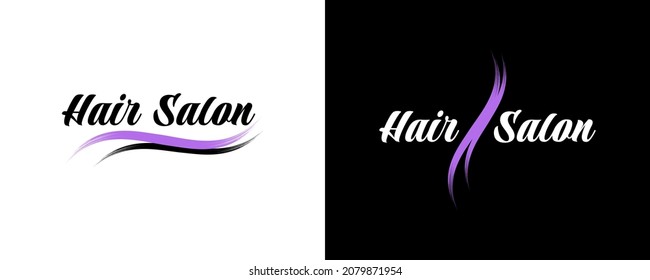 Nice hair salon logo. Vector illustration.