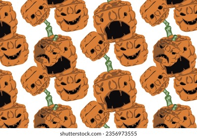 Nice halloween pattern with pumpkin