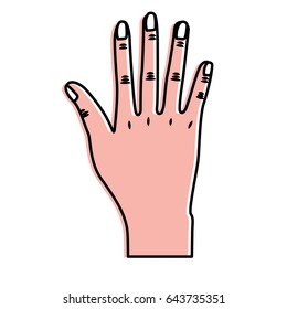 nice hand with all fingers and nails