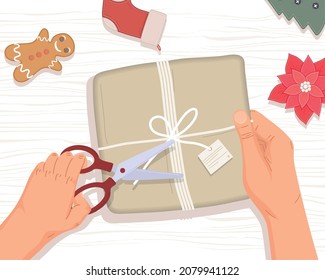 nice hands making a gift