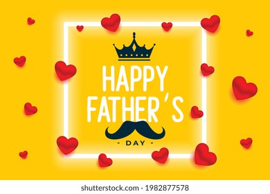 nice happy fathers day yellow background