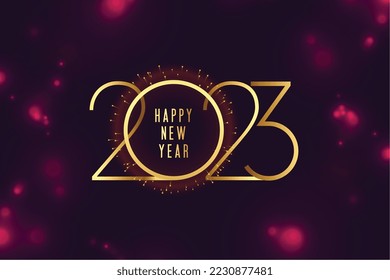 nice happy new year 2023 shiny background with firework vector 