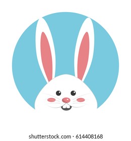nice happy rabbit cartoon design