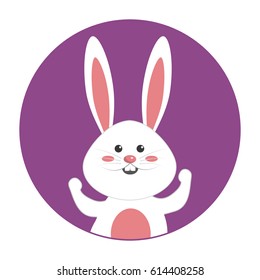 nice happy rabbit cartoon design