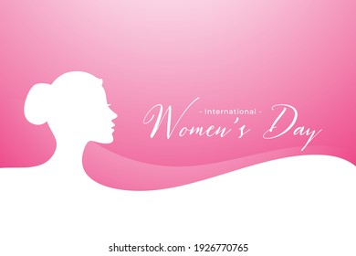 nice happy womens day wishes card in pink theme