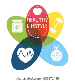 nice healthy lifestyle icons design