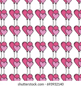 nice heart balloon decoration background design