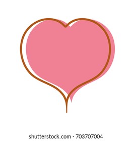 nice heart to love and romance symbol
