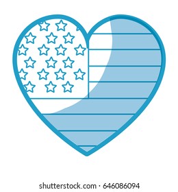 nice heart with usa flag inside