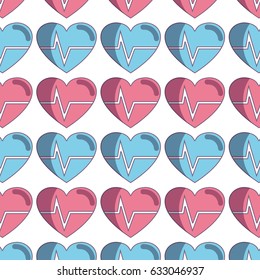 nice heartbeat to cardiac rhythm background