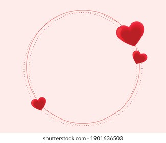 nice hearts frame for valentines day