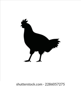 A nice hen silhouette vector art .