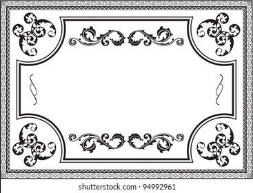 Nice horizon frame on white