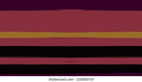 Nice Horizontal Watercolor Stripes Seamless Vector Summer Pattern. Ink Trace Hand Painted Graffiti Lines. Retro Vintage Simple Seamless Sailor Stripes. Uneven Grunge Banner Paintbrush Background