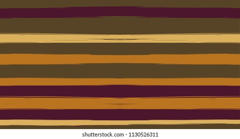 Nice Horizontal Watercolor Stripes Seamless Vector Summer Pattern. Ink Prints Hand Painted Graffiti Lines. Retro Vintage Funky Seamless Sailor Stripes. Rough Grunge Banner Paintbrush Background