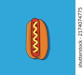 Nice Hot dog vector illustration 