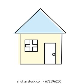 nice house with architecture design icon