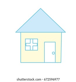 nice house with architecture design icon