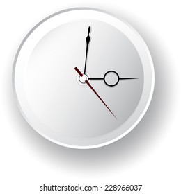 Nice icon clock on the grey background