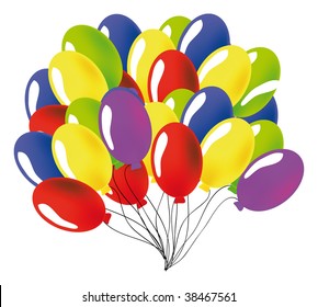 nice illustration of a ballon isolated on white